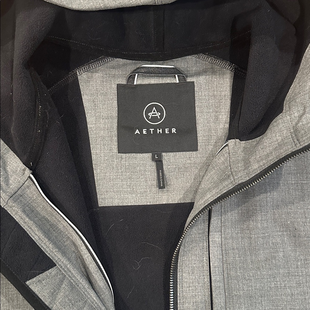 Men's Gray Hooded Jacket - Picture 2 of 3